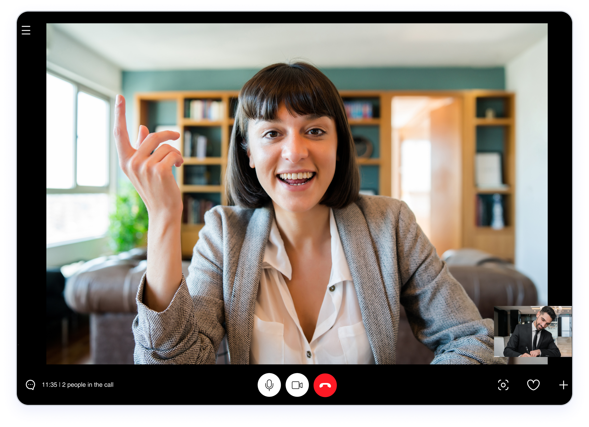 Mentorka podczas wideorozmowy mentoringowej online